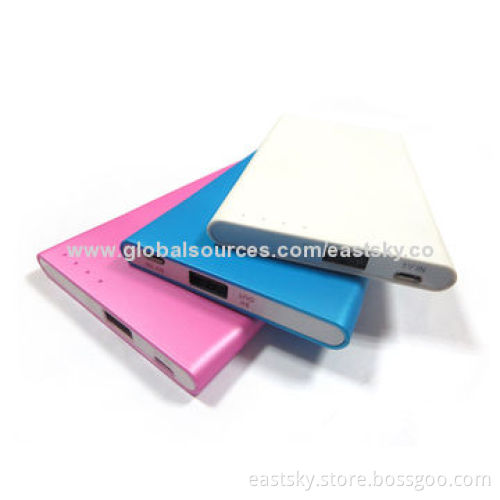 Promotional Slim Power Bank with 2,500mAh Capacity